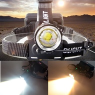 Most Powerful XHP70.2 USB LED eadlamp XHP70 Yellow Light Head Flashlight  Best For Camping, fishing