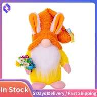 Cute Easter Gnome Gift LED Light Up Gnome Lamp with Hat for Home Orange 1 PCS