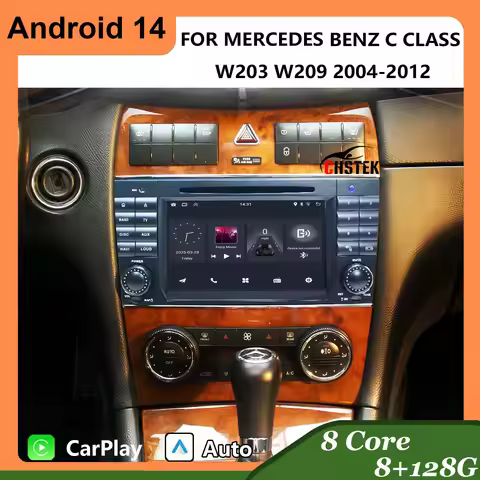 Car Android 14 Radio For Mercedes Benz C/G-Class W203 W203 CLC CLK W209 W463 CHSTEK Carplay Navigati
