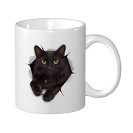 Black Cat Coffee Mug Ceramic Cute Coffee Mug Perfect Gift for Cat Lovers Cat Coffee Mug