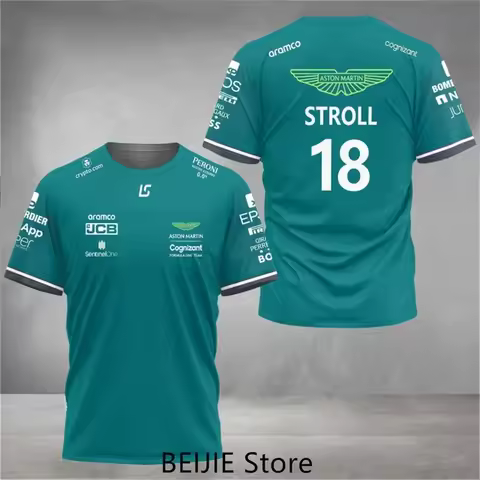 Men's Summer Men T-shirt Alonso 14 Racers Jersey Astontx Martin Oversized Breathable Racing Car Wear