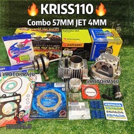 Combo KRISS110 [JET 4MM] Racing Block 57MM DYS Head 23/27MM Espada Crankshaft Hyperking Clutch Disk 