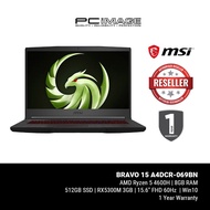 MSI Bravo 15 A4DCR-069BN Gaming Laptop (15.6"/Ryzen5-4600H/8GB/512GB/RX5300M/Win10)
