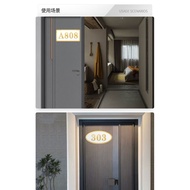 White gold 3D acrylic apartment room number Unit Number Signage HDB Unit Customised Unit Sign door s