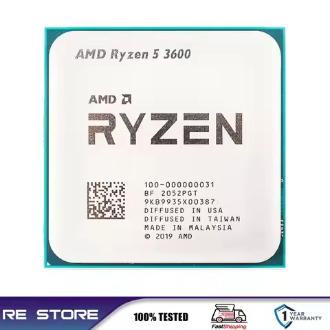 US/EU AMD Ryzen 5 R5 3600 3.6GHz 6-Core 12-Thread CPU Processor LGA AM4