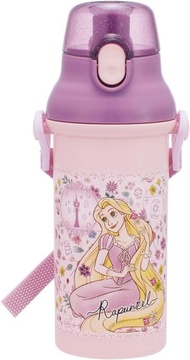 日本Skater廸士尼公主水壼瓶 兒童水樽 480ml 0.48L (V2 長髮公主) 直飲戶外旅行超輕一按式直飲兒童水樽水瓶水壺 平行進口 -with name sticker