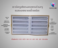 CHART SHAPE ชาร์ทรูปทรงต่างๆ แสดงขนาดน้ำหนักเพชรตั้งแต่ 0.3กะรัต - 5.0กะรัต