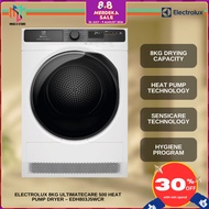 Electrolux EDH803J5WCR 8.0kg UltimateCare 500 Heat Pump Dryer SensiCare EDH803J5WR Mesin Pengering P