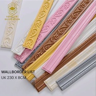 LIST 230cm x 8cm Wallpaper List Border Foam Sticker list profile border foam 3D Wall Border List