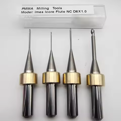 Imes Icore 350i 650i PMMA Milling Burs Cad Caｍ Dental PEEK WAX fresa Shank 6mm Milling Cutters For D