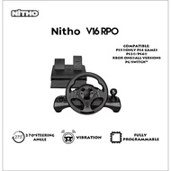 Nitho Drive Pro V16 Racing Wheel & Pedal Set MLT-DP16-K, Compatible with PC/PS3/PS4/Xbox1/Switch