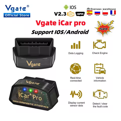 Vgate iCar Pro Bluetooth 4.0 OBD 2 ELM327 V2.3 iCar2 OBD2 Scanner ELM 327 odb2 For Android/IOS Car D
