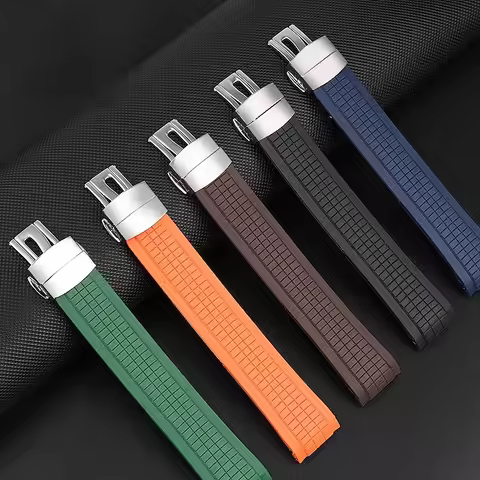 PP Rubber Strap for Patek Philippe Grenade AQUANAUT Series 5167A/5168G Watch Strap Accessories 19mm 