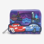 美國 Loungefly X Disney Pixar Cars McQueen & Sally 紫色皮革 夜光 銀包
