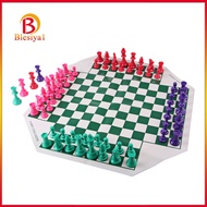 [Blesiya] 4-Color Four Player Chess Set with Soft Chess Board for Kids and Adults