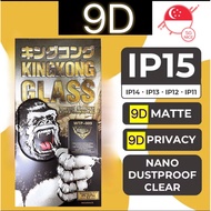 clearance IP 15 16 14 13 Pro Max WK King Kong 9D Full Curve Edge Screen Tough Tempered Glass Screen 