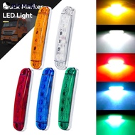 QUENNA 12V- 80V 6LED Trailer Side Clearance Marker Lamp Warning Lens Flashing Lights Truck Side Mark