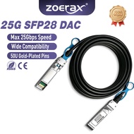 ZoeRax 25G SFP28 DAC Cable, 0.5m-5m Direct Attach Copper Twinax Passive Cable, Compatible For Cisco/