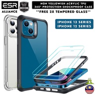 ESR ALLIANCE Compatible for iPhone 13 12 Pro Max Mini Full Protection Non Yellowish Hard PC TPU Shoc