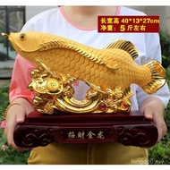 Hiasan Ikan Arwana Emas Hiasan Ruang Tamu Kabinet TV Kraf Rumah Kraf Pameran Kedai Pembukaan Hadiah 