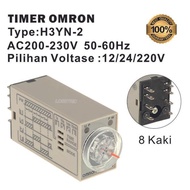 OMRON H3YN-2 8PIN 12VDC TIMER/24VDC/220VAC
