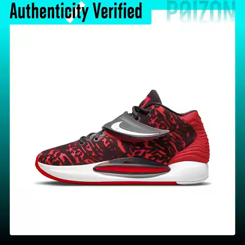 Nike KD 14 Basketball Shoes Unisex Mid-top Black/White/University Red CZ0170-006