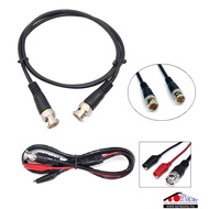 1M BNC to Dual Alligator Clip Oscilloscope Test Probe Crocodile Leads BNC to BNC Male Cable 1M Cable