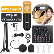 BM800 Professional Condenser Microphone V8 Sound Card Recording For Radio Braodcasting Singing Recor