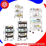 SayYes 3 Tier Multifunction Storage Trolley Rack With Plastic Wheel Rak Troli Penyimpanan Dengan Roda Plastik