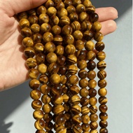 15 Inches 4/6/8/10/12/14mm Natural Yellow Tiger's Eye Round Beads, Natural Healing Stone To Enhance