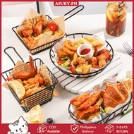 Fries Basket French Fries Holder Sizzling Basket Food Tray Burger Plate with Wrapper Paper