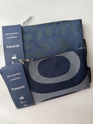 [全新未開] Marimekko for Finnair business classTravel Kit pouch 芬蘭航空商務艙過夜包 化妝袋 拉鍊布袋 筆袋
