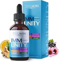6-in-1 Liquid Multivitamin Supplement | 100% Daily Zinc, Vitamin D3 and Vitamin C Immunity Drops | E
