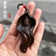 Mặt dây chuyền Guanyin bằng gỗ đàn hương Việt Nam đồ trang trí cầm tay thủ công treo đầu Guanyin khắ