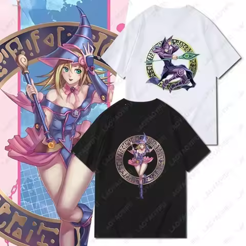 Yugioh T-shirt Kawaii Dark Magician Girl Dark Magician Graphic Tshirt Vintage Egyptian God Cards Ani