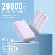 Orashare PCC20 20000mAh Powerbank Built in Cable 22.5W Fast Charge Digital LED Display Compact