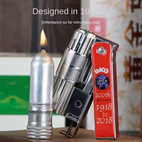 IMCO Original Lighter 6700 Stainless Steel 100th Anniversary Collection Cigarette Refillable Oil Lig