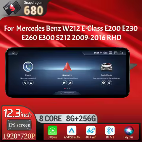 12.3"RHD Car Radio For Mercedes Benz W212 E-Class E200 E230 E260 E300 S212 2009-2016 Android 13 BT C