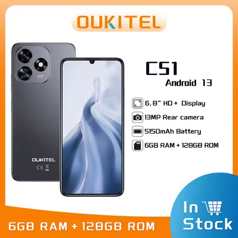 OUKITEL C51 Smartphone/6.8"FHD+5150 mAh/Android13/18(6+12)GB+128GB/8.9mm Ultra-Thin Body/Octa-Core/F