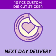 10PCS Custom Die Cut Sticker