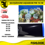 Background Aquarium POLOS / GAMBAR 30 40 50 60 CM AQUASCAPE PER 10CM