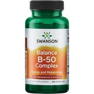 Swanson B-50 Complex - Vitamin Supplement Promoting Energy & Metabolism Support - May Support Heart 