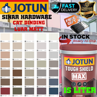 SINAR JOTUN 15 LITER TOUGH SHIELD MAX EXTERIOR WALL PAINT MATT / CAT DINDING LUAR RUMAH TAK KILAT ( PAGE D )