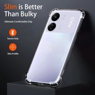 Casing For Xiaomi Poco C65 PocoC65 C 65 PocoPhoneC65 2023 Airbag Transparent Soft Silicone Phone Cas