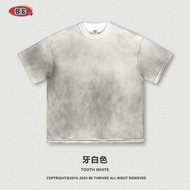 Mambo sorona Street Wear Dirty 2025BEt Shirt 23 Men's new Technology Distressed Small Neckline Short