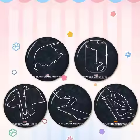 Formula 1 Imola Monaco Circuit F1 Anime Brooches Cute Cartoon Badge Jacket Jeans Lapel Pin Gift Acce