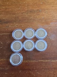 香港:前殖民地:(5元硬幣):大皇冠:女皇頭:硬幣膽:全部1987年:共7個