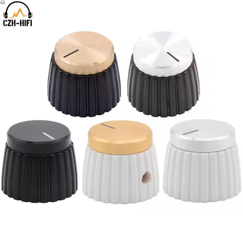 2pcs Plastic Aluminum Set Pointer Knob Button Cap for Marshall Audio Guitar AMP Effect Pedal Overdri