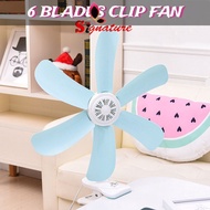 Portable Mini 6 Blades Leaf Adjustable Energy Saving Clip Fan Silent Wall Mounted With Wind Blade Pl