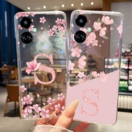 Phone Case For Tecno Camon19 CI6n / Camon 19 Pro CI7n CI8 CI8n Casing Flower Letter Transparent Soft
